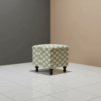Boho Chic Square Footstool – Handcrafted UK Storage Ottoman with Designer Pattern - ISTOOLS