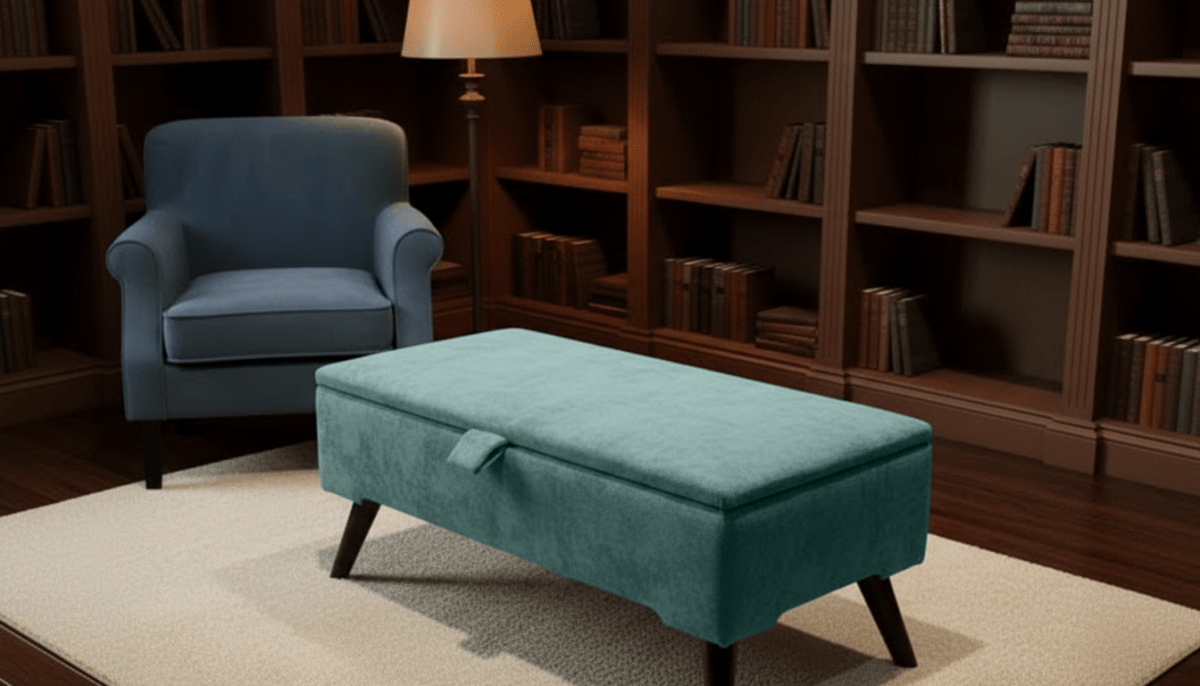 Boucle Teddy Storage Ottoman Coffee Table Bench – UK Handmade - ISTOOLS