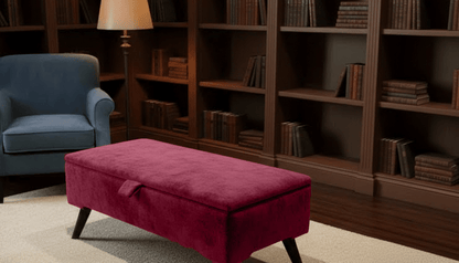 Boucle Teddy Storage Ottoman Coffee Table Bench – UK Handmade - ISTOOLS