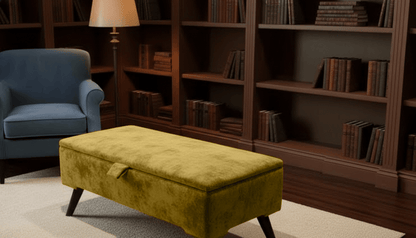 Boucle Teddy Storage Ottoman Coffee Table Bench – UK Handmade - ISTOOLS