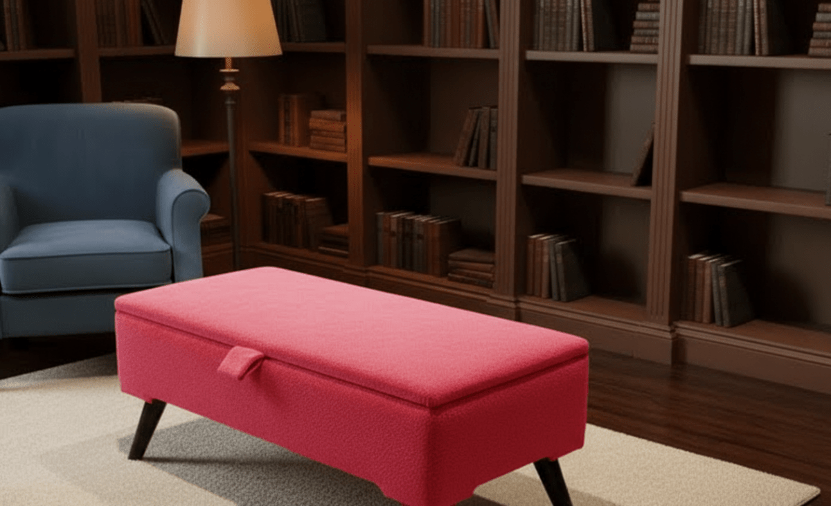 Boucle Teddy Storage Ottoman Coffee Table Bench – UK Handmade - ISTOOLS