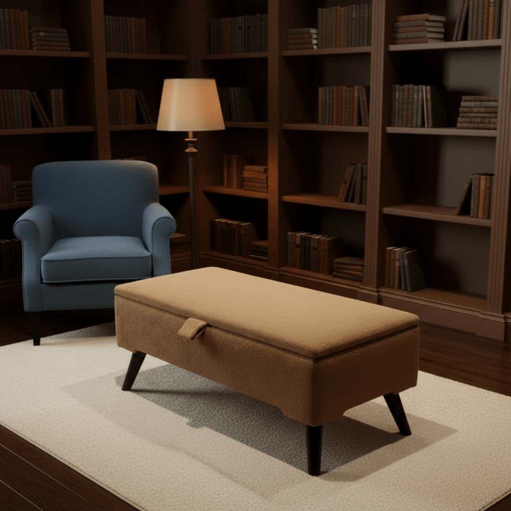 Boucle Teddy Storage Ottoman Coffee Table Bench – UK Handmade - ISTOOLS