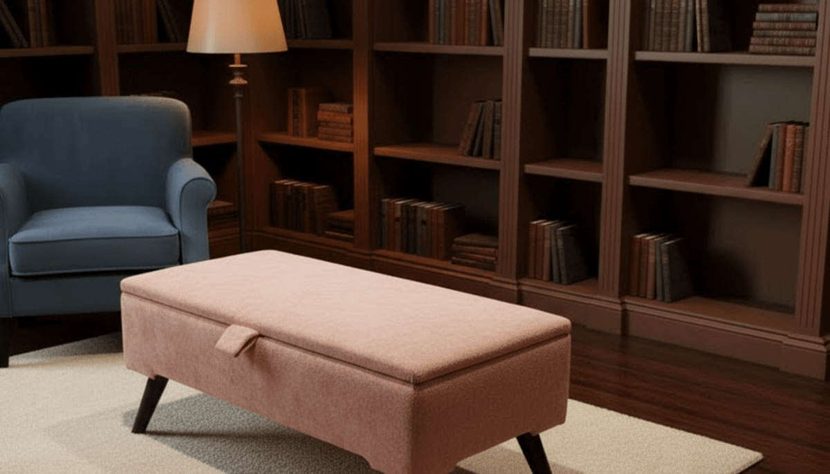 Boucle Teddy Storage Ottoman Coffee Table Bench – UK Handmade - ISTOOLS