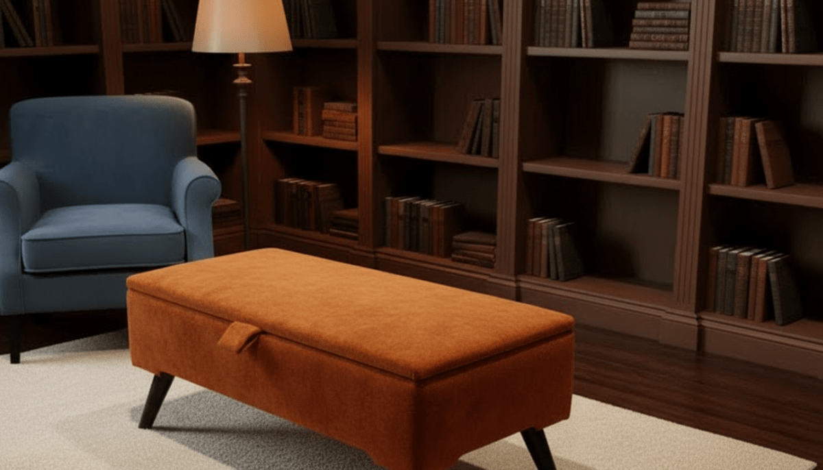 Boucle Teddy Storage Ottoman Coffee Table Bench – UK Handmade - ISTOOLS