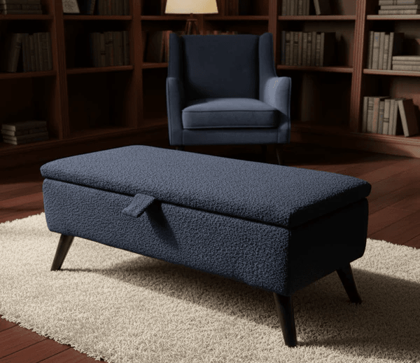 Boucle Teddy Storage Ottoman Coffee Table Bench – UK Handmade - ISTOOLS