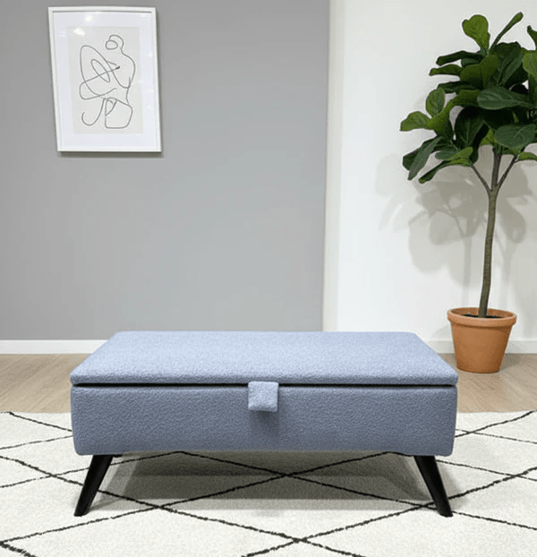 Boucle Teddy Storage Ottoman Coffee Table Bench – UK Handmade - ISTOOLS
