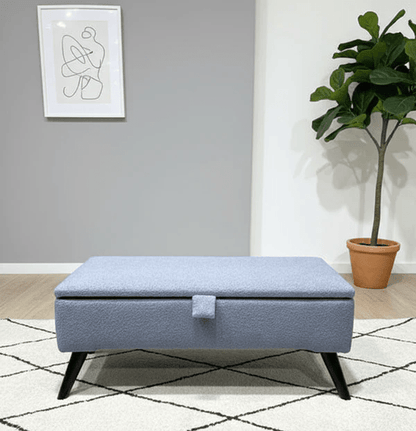 Boucle Teddy Storage Ottoman Coffee Table Bench – UK Handmade - ISTOOLS