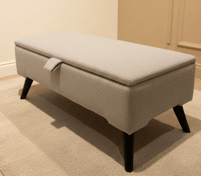 Boucle Teddy Storage Ottoman Coffee Table Bench – UK Handmade - ISTOOLS
