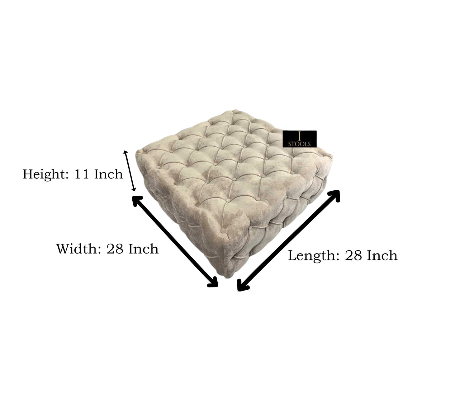 Brown Square Ottoman Coffee Table UK | Large Brown Chesterfield Coffee Table - ISTOOLS