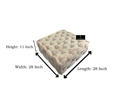 Brown Square Ottoman Coffee Table UK | Large Brown Chesterfield Coffee Table - ISTOOLS