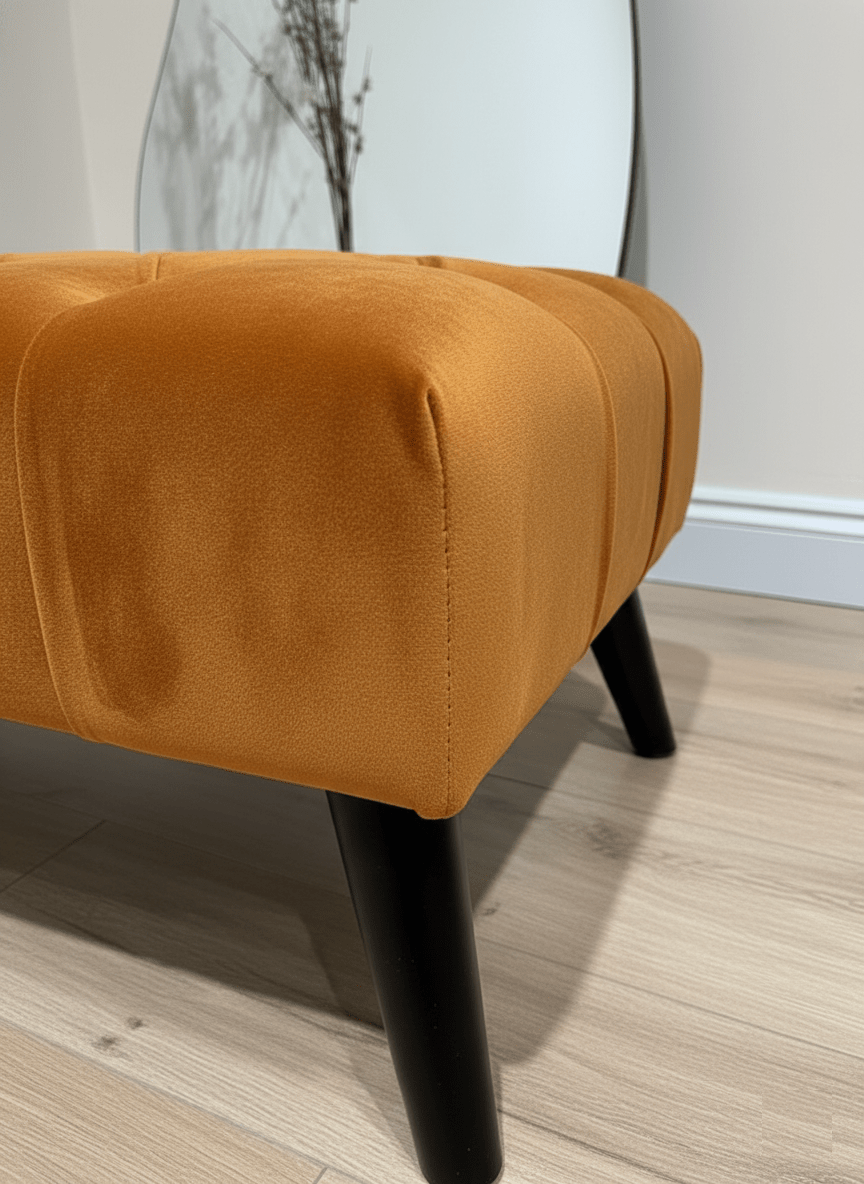 BURNT ORANGE | POUFFE | FOOTSTOOL | NON STORAGE - ISTOOLS