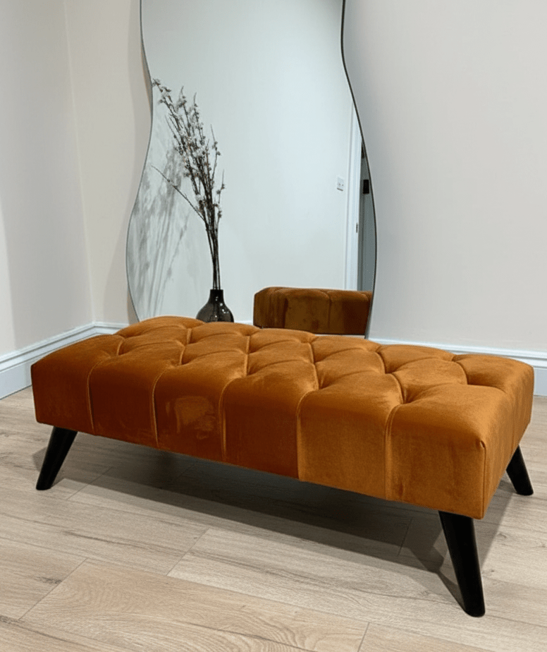 BURNT ORANGE | POUFFE | FOOTSTOOL | NON STORAGE - ISTOOLS
