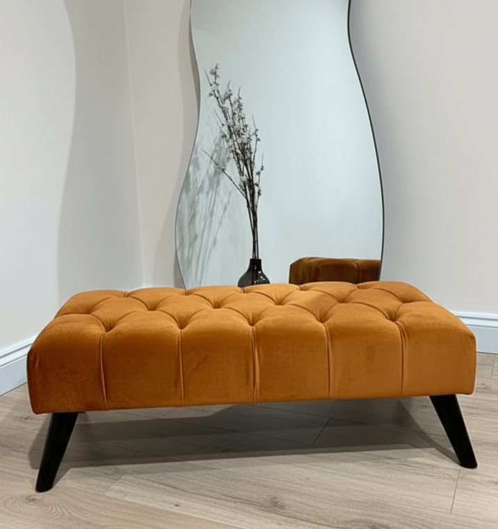 BURNT ORANGE | POUFFE | FOOTSTOOL | NON STORAGE - ISTOOLS