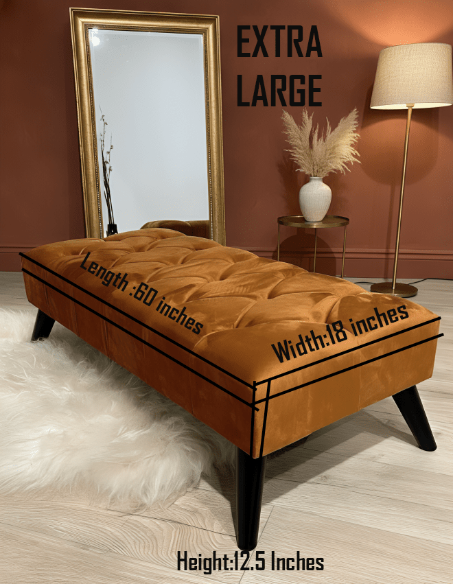 BURNT ORANGE | POUFFE | FOOTSTOOL | NON STORAGE - ISTOOLS