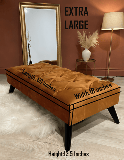BURNT ORANGE | POUFFE | FOOTSTOOL | NON STORAGE - ISTOOLS