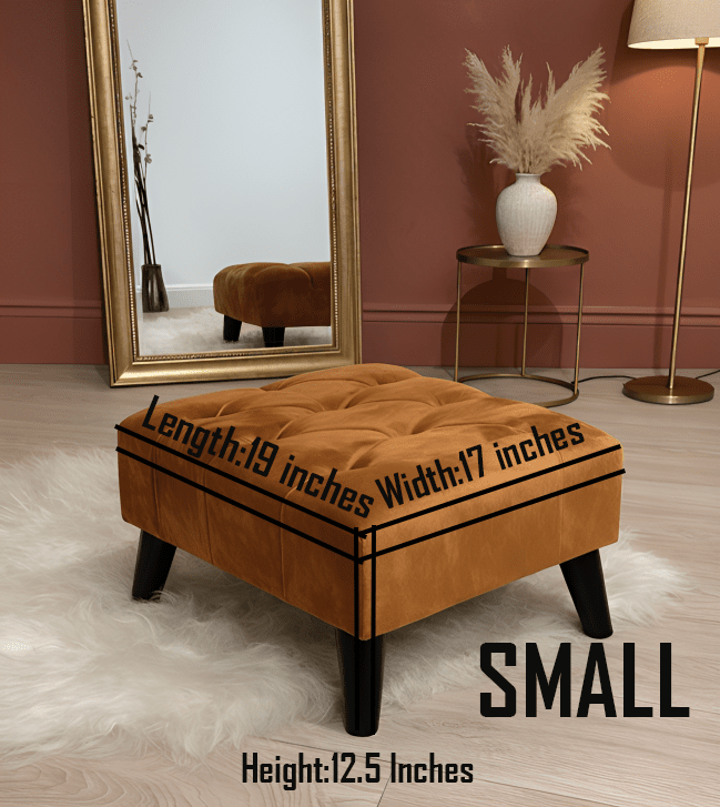 BURNT ORANGE | POUFFE | FOOTSTOOL | NON STORAGE - ISTOOLS
