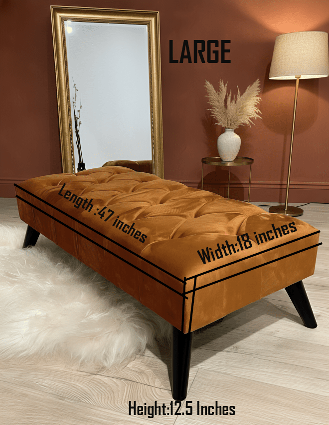 BURNT ORANGE | POUFFE | FOOTSTOOL | NON STORAGE - ISTOOLS