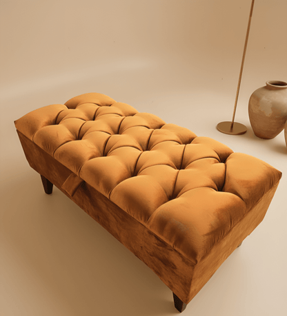 Stylish plush velvet pouffe footstool UK home décor - ISTOOLS