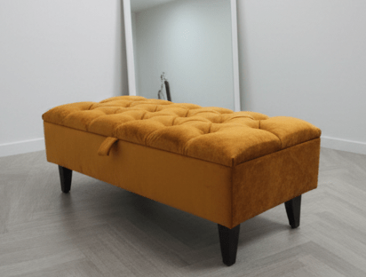 BURNT ORANGE | POUFFE | FOOTSTOOL | STORAGE OTTOMAN - ISTOOLS