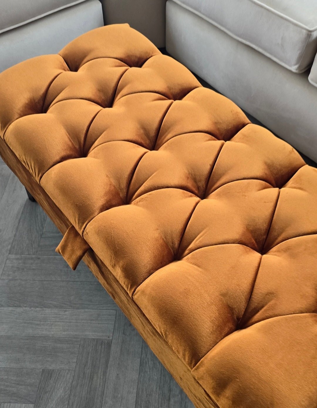 BURNT ORANGE | POUFFE | FOOTSTOOL | STORAGE OTTOMAN - ISTOOLS