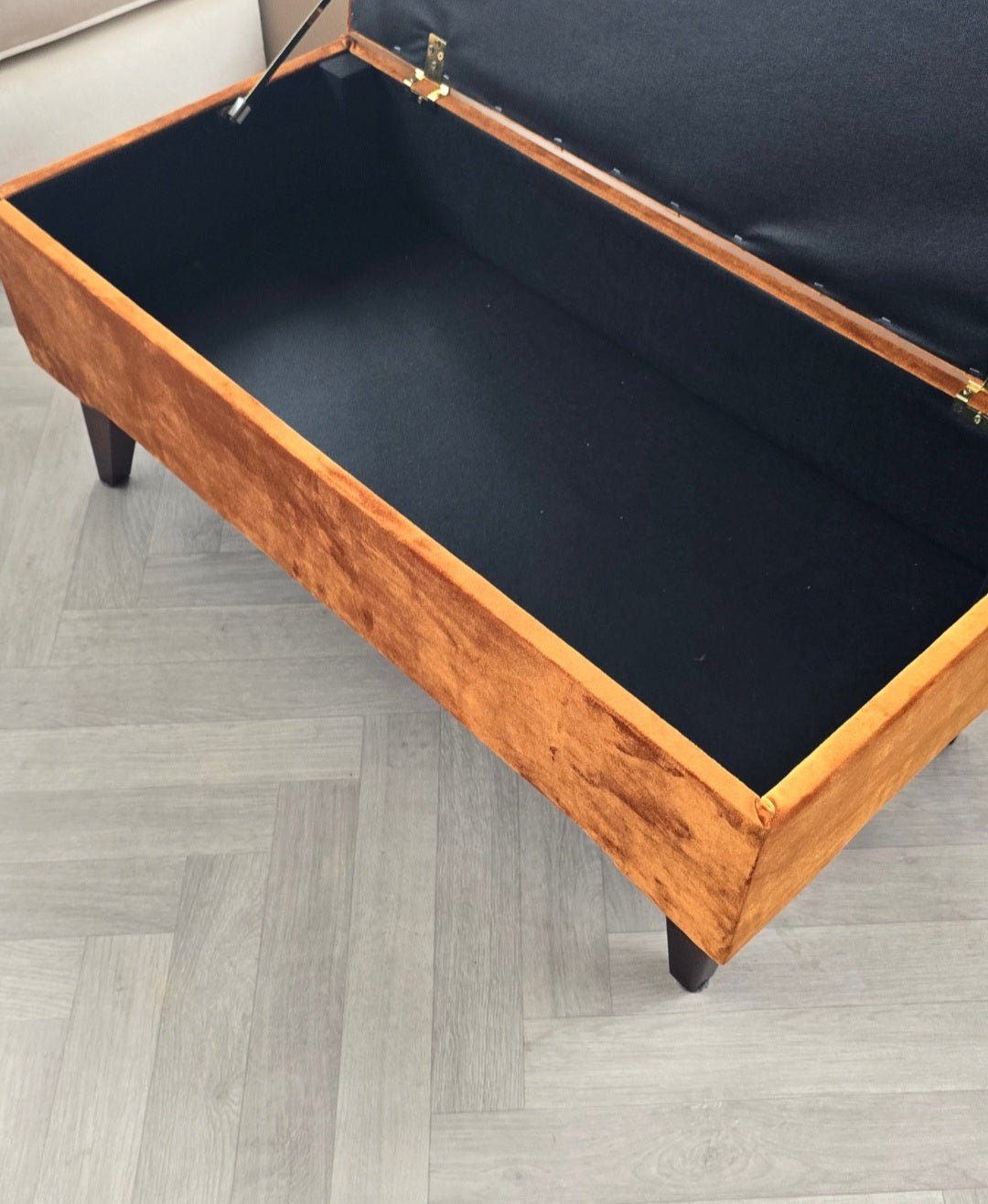 BURNT ORANGE | POUFFE | FOOTSTOOL | STORAGE OTTOMAN - ISTOOLS