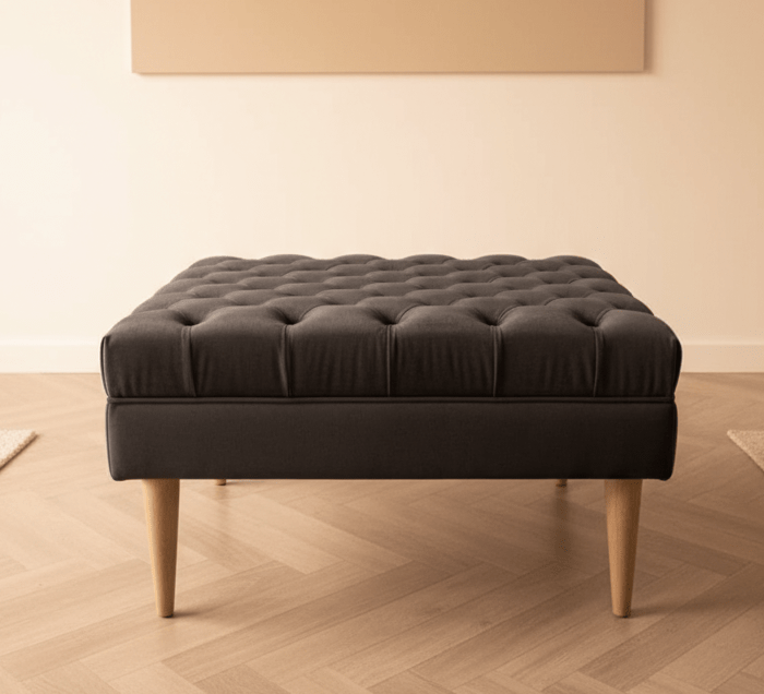 Buttoned non storage Coffee Table Bench, Chesterfield Footstool seat - ISTOOLS