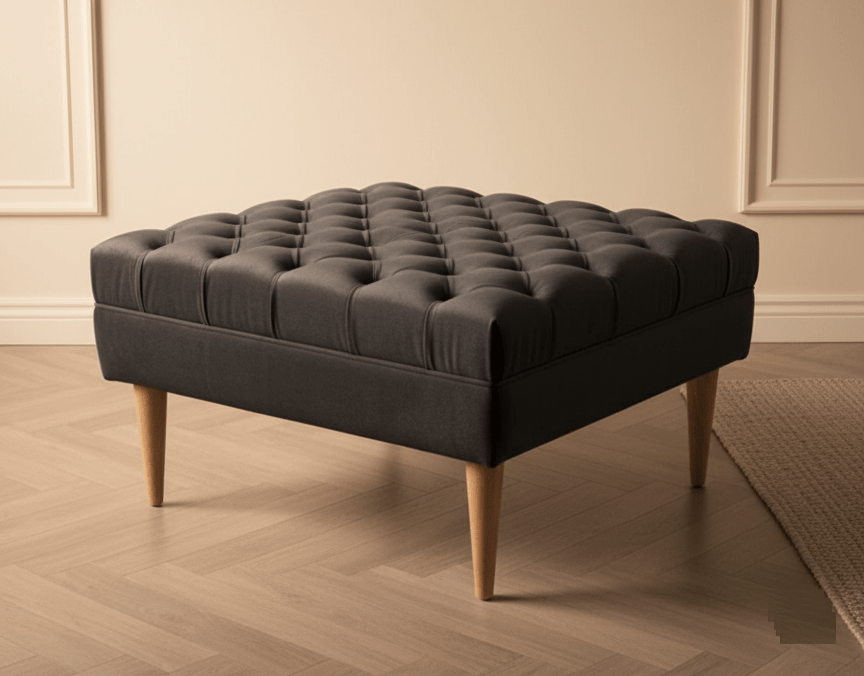 Buttoned non storage Coffee Table Bench, Chesterfield Footstool seat - ISTOOLS