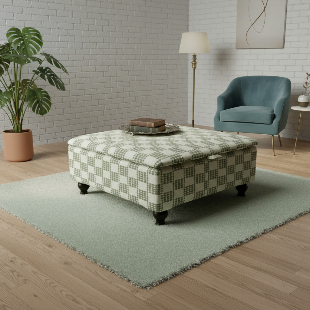 Walk-in Wardrobe Central Ottoman – High-End Storage & Seating | Luxury Designer Furniture UK