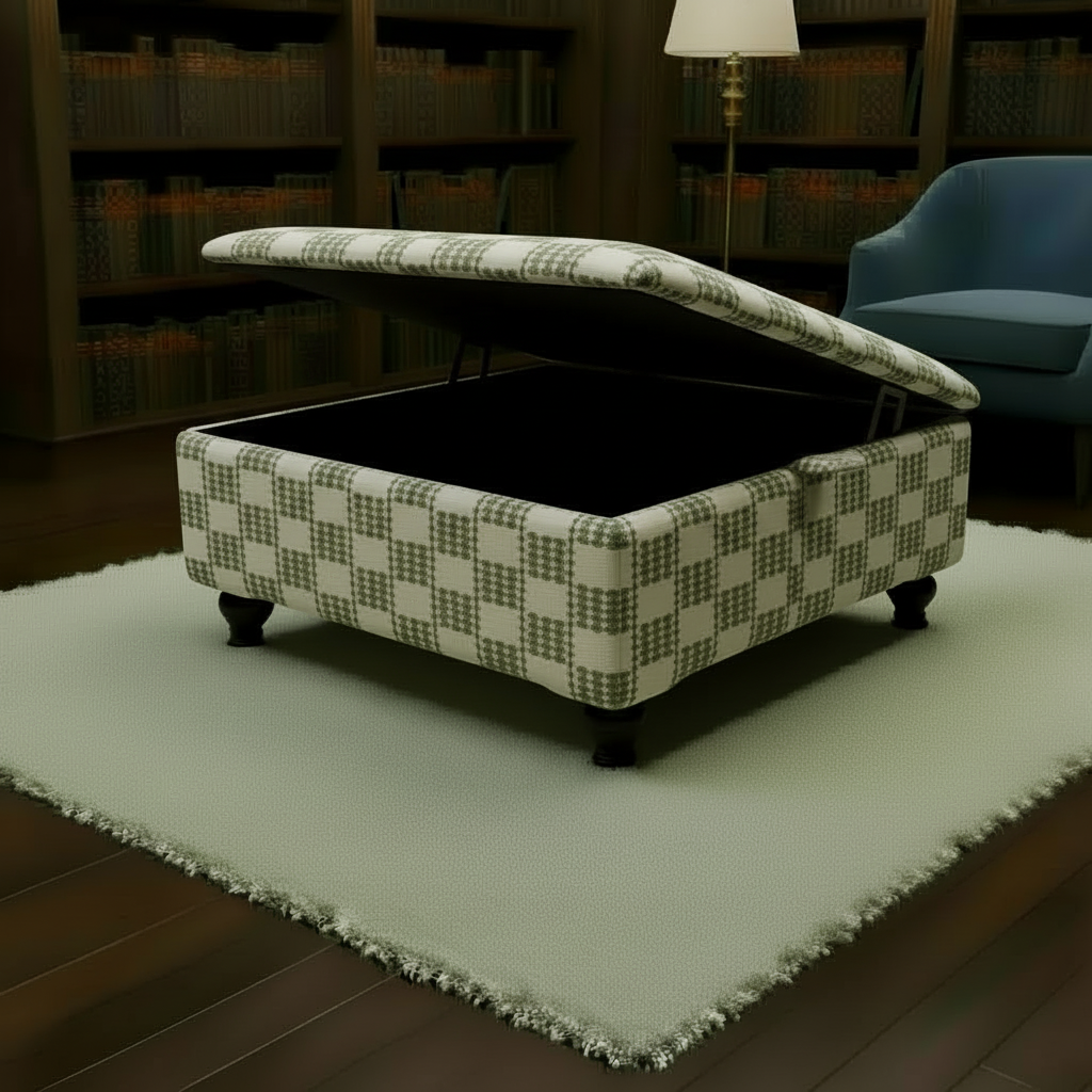 Walk-in Wardrobe Central Ottoman – High-End Storage & Seating | Luxury Designer Furniture UK