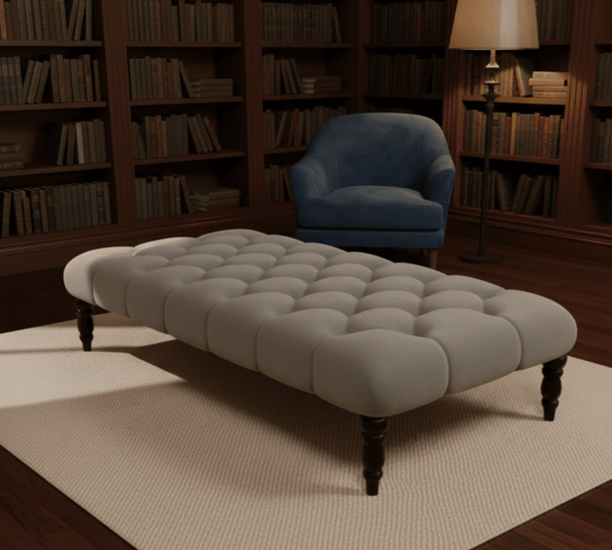 Champagne Chesterfield Coffee Table Footstool – Luxury UK Ottoman - ISTOOLS