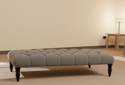 Designer Button-Tufted Chesterfield Ottoman – UK Home Furniture - ISTOOLS