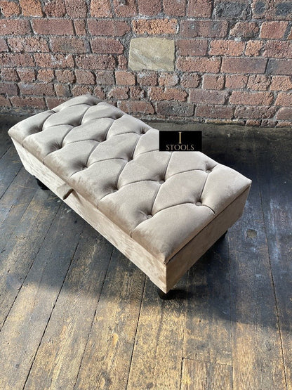 Champagne storage Coffee Table Ottoman Bench For Living Room | Ottoman Storage Bench For Bedroom - ISTOOLS