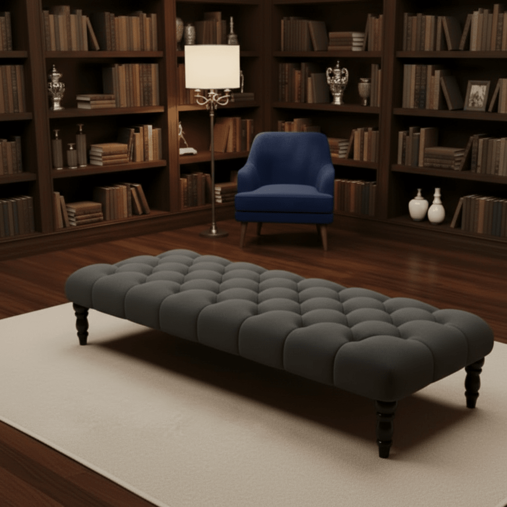 Chesterfield Upholstered Coffee Table Footstool – Luxury Handmade UK Ottoman - ISTOOLS