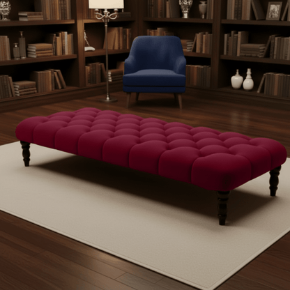 Chesterfield Upholstered Coffee Table Footstool – Luxury Handmade UK Ottoman - ISTOOLS