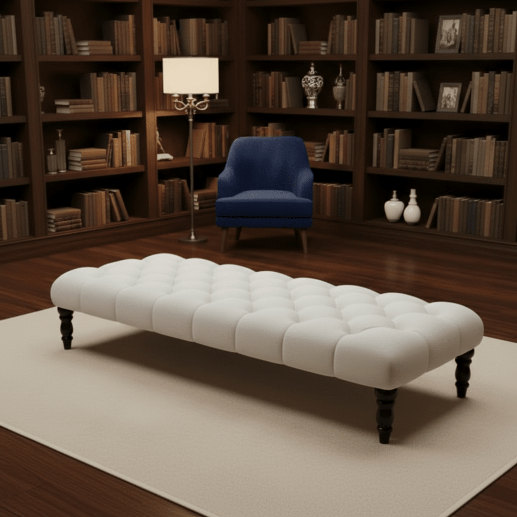 Chesterfield Upholstered Coffee Table Footstool – Luxury Handmade UK Ottoman - ISTOOLS