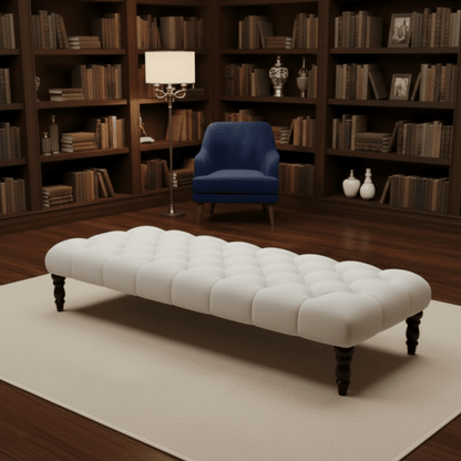 Chesterfield Upholstered Coffee Table Footstool – Luxury Handmade UK Ottoman - ISTOOLS