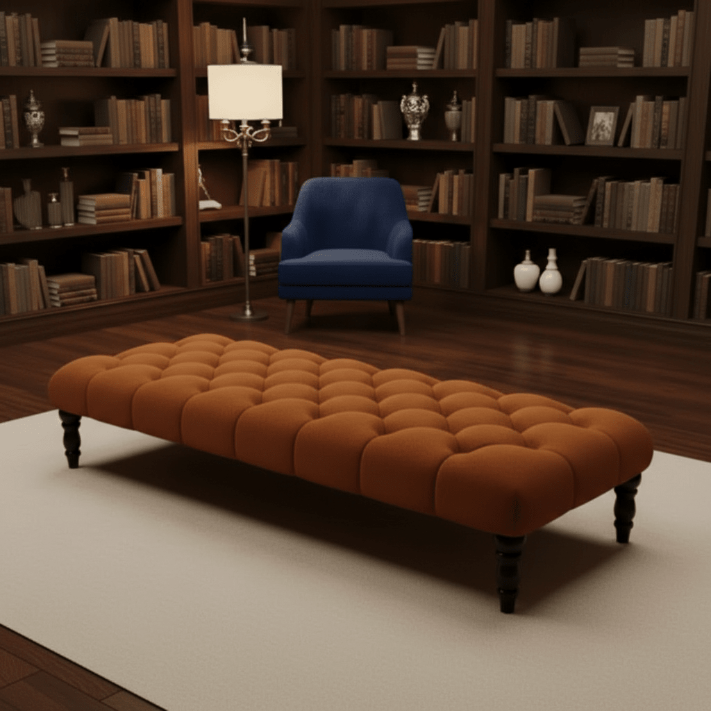 Chesterfield Upholstered Coffee Table Footstool – Luxury Handmade UK Ottoman - ISTOOLS