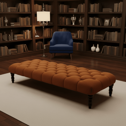 Chesterfield Upholstered Coffee Table Footstool – Luxury Handmade UK Ottoman - ISTOOLS