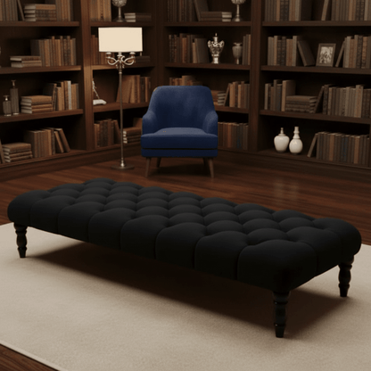 Chesterfield Upholstered Coffee Table Footstool – Luxury Handmade UK Ottoman - ISTOOLS