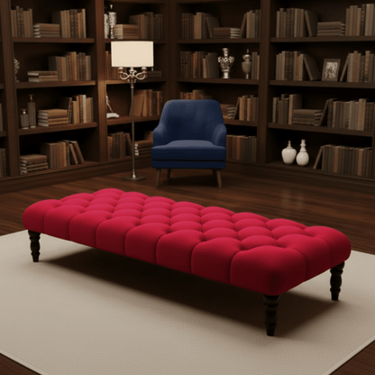 Chesterfield Upholstered Coffee Table Footstool – Luxury Handmade UK Ottoman - ISTOOLS