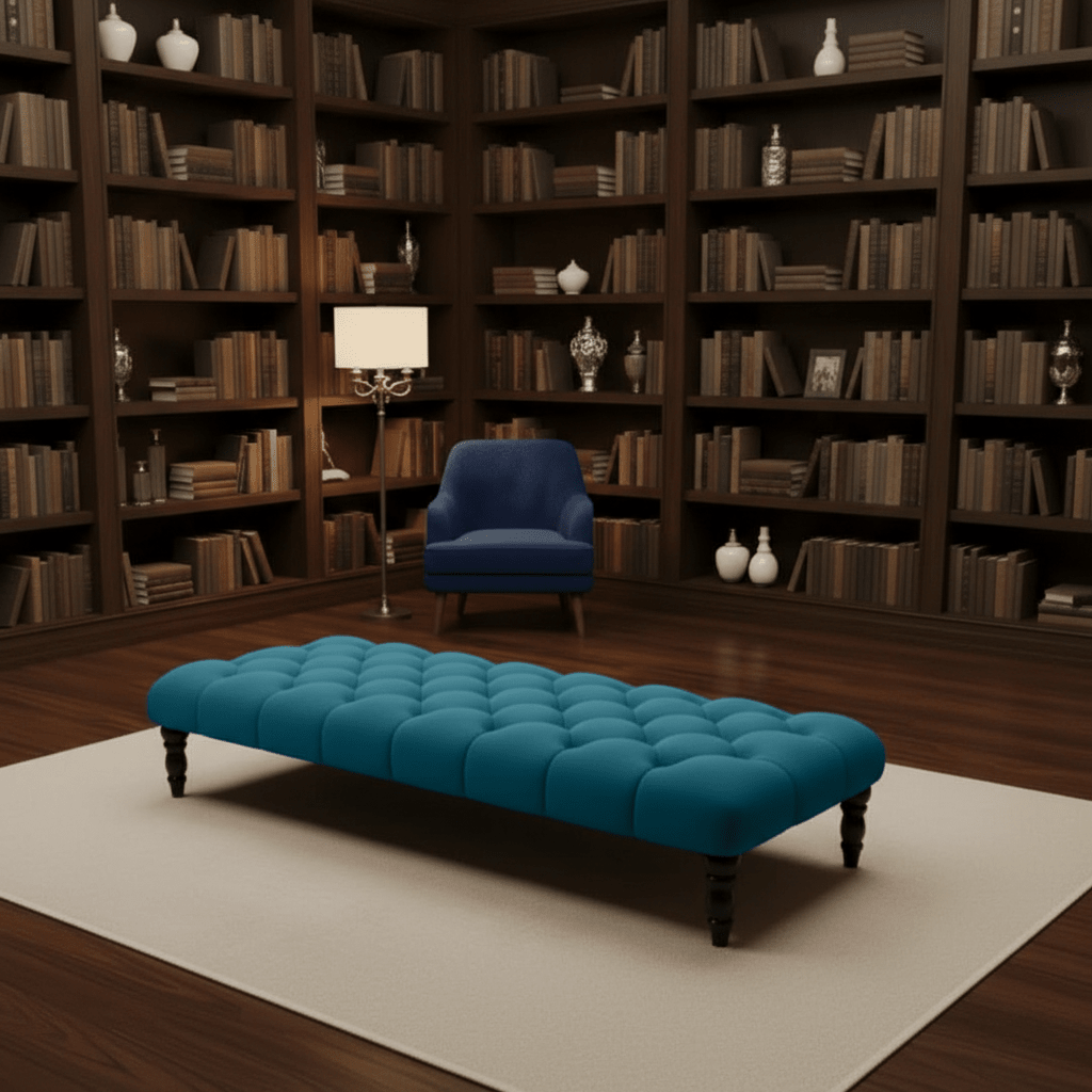 Chesterfield Upholstered Coffee Table Footstool – Luxury Handmade UK Ottoman - ISTOOLS