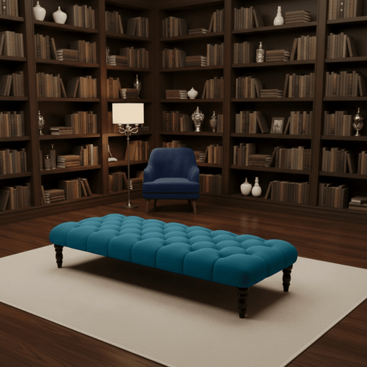 Chesterfield Upholstered Coffee Table Footstool – Luxury Handmade UK Ottoman - ISTOOLS