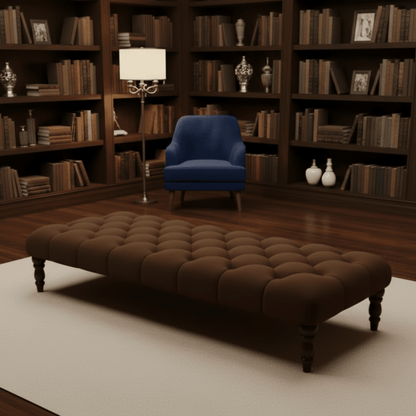 Chesterfield Upholstered Coffee Table Footstool – Luxury Handmade UK Ottoman - ISTOOLS