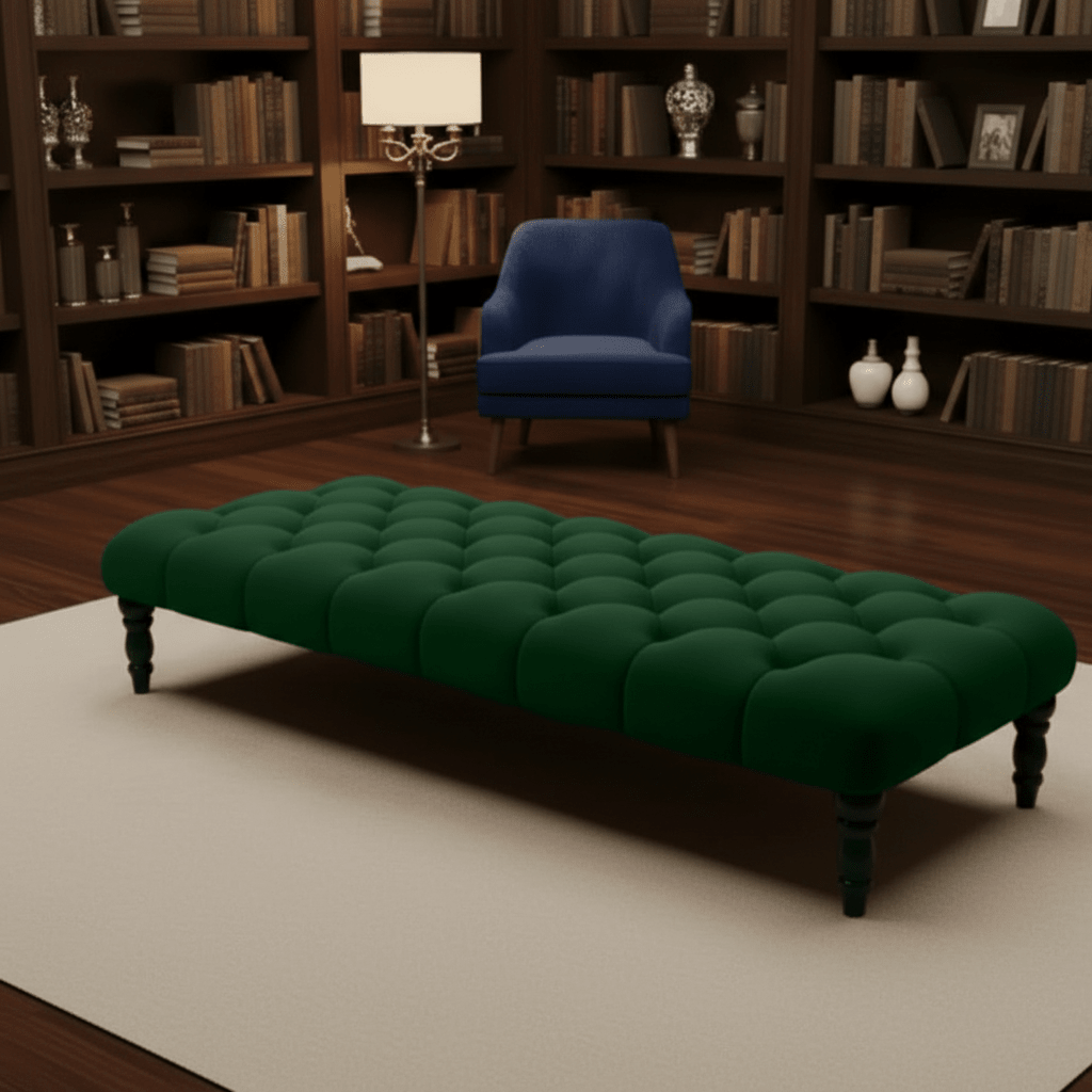 Chesterfield Upholstered Coffee Table Footstool – Luxury Handmade UK Ottoman - ISTOOLS