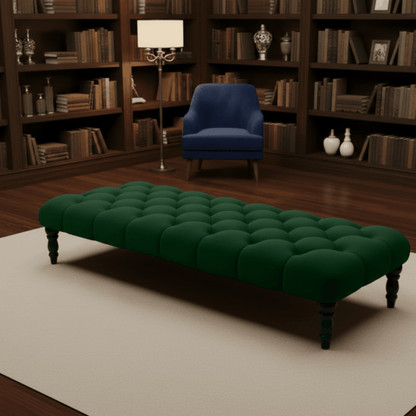 Chesterfield Upholstered Coffee Table Footstool – Luxury Handmade UK Ottoman - ISTOOLS