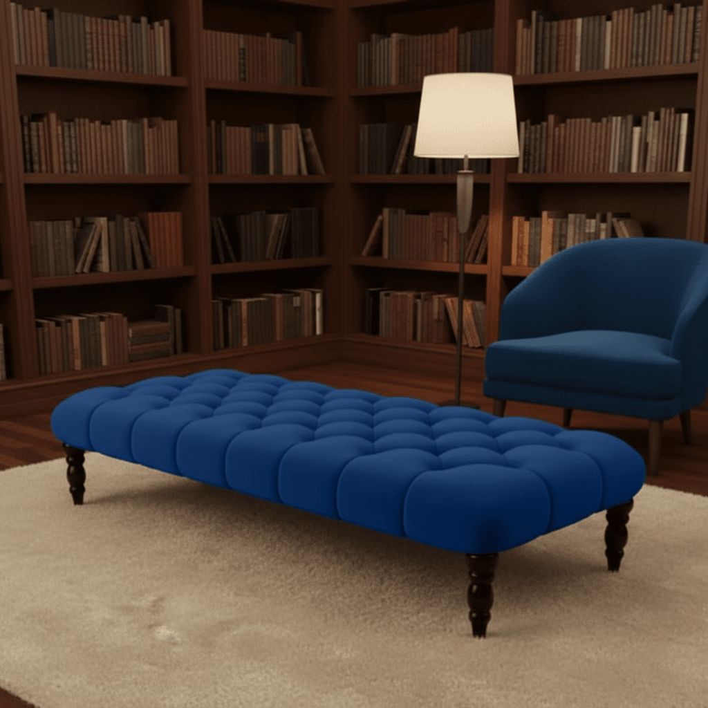 Chesterfield Upholstered Coffee Table Footstool – Luxury Handmade UK Ottoman - ISTOOLS