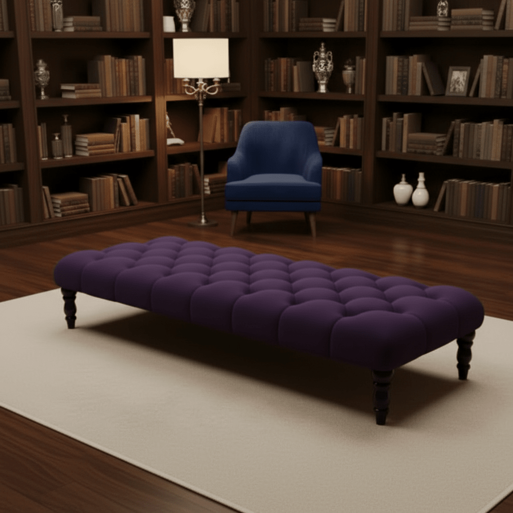 Chesterfield Upholstered Coffee Table Footstool – Luxury Handmade UK Ottoman - ISTOOLS