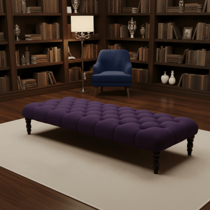 Chesterfield Upholstered Coffee Table Footstool – Luxury Handmade UK Ottoman - ISTOOLS