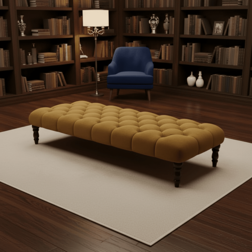 Chesterfield Upholstered Coffee Table Footstool – Luxury Handmade UK Ottoman - ISTOOLS