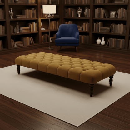 Chesterfield Upholstered Coffee Table Footstool – Luxury Handmade UK Ottoman - ISTOOLS